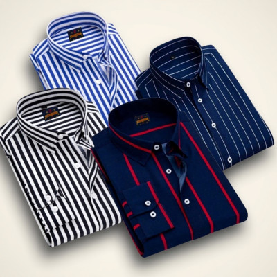Full sleeve print shirt 4pac combo